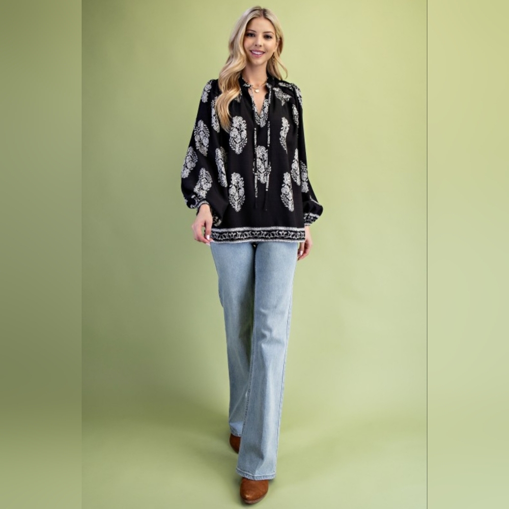 Red Floral Women's Top